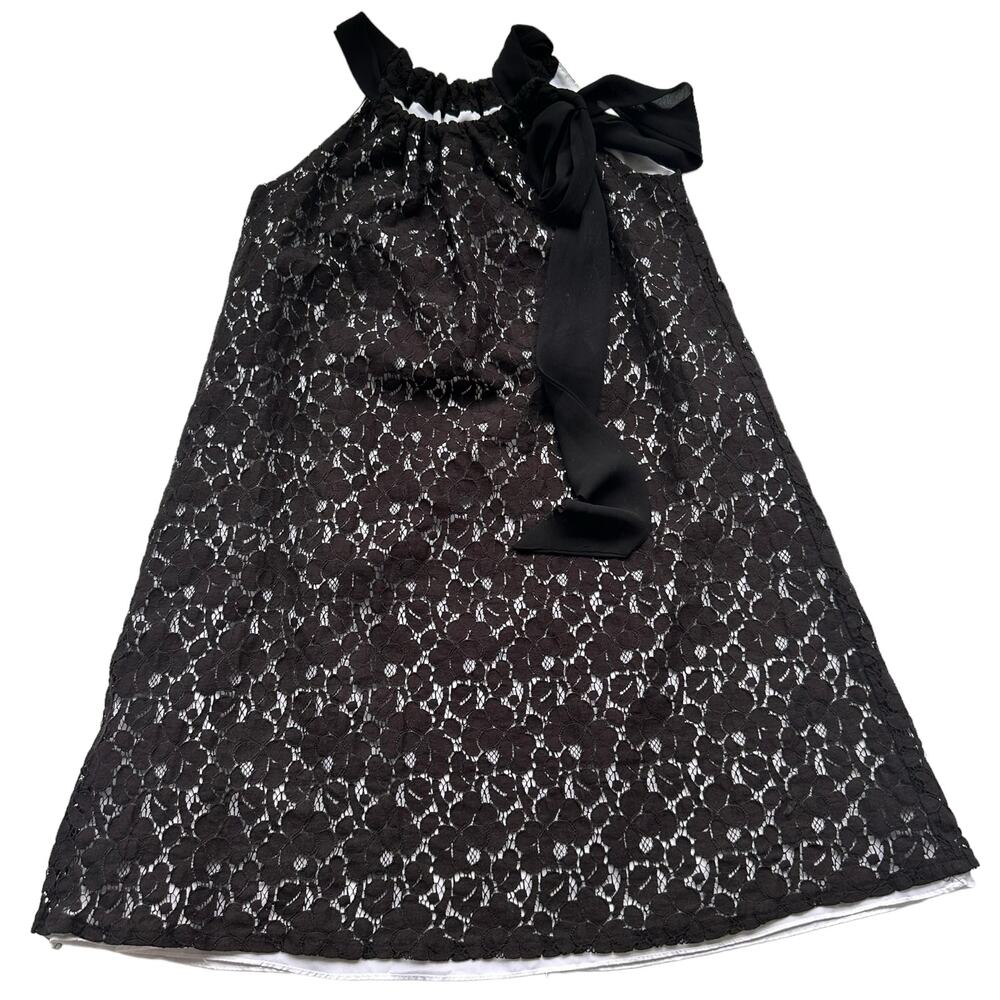 Blush Girls Black Lace Halter Formal Dress - Size 8